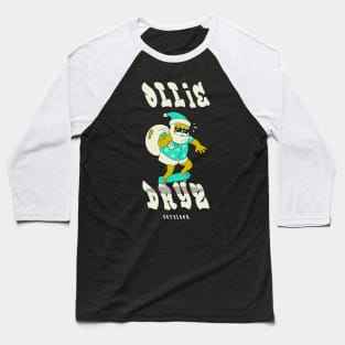 Ollie Days Santa Skater Baseball T-Shirt